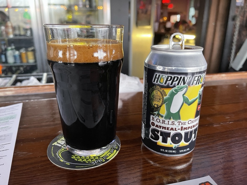2022 Winking Lizard World Tour of Beers #15 – Hoppin’ Frog B.O.R.I.S. The Crusher Oatmeal Imperial Stout