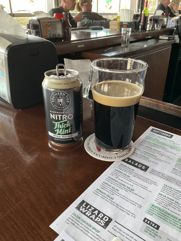 2022 Winking Lizard World Tour Of Beers #22 – Southern Tier Nitro Thick Mint Imperial Milk Stout