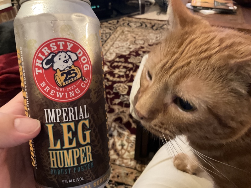 2022 Winking Lizard World Tour Of Beers #63 – Thirsty Dog Imperial Leg Hunter Porter