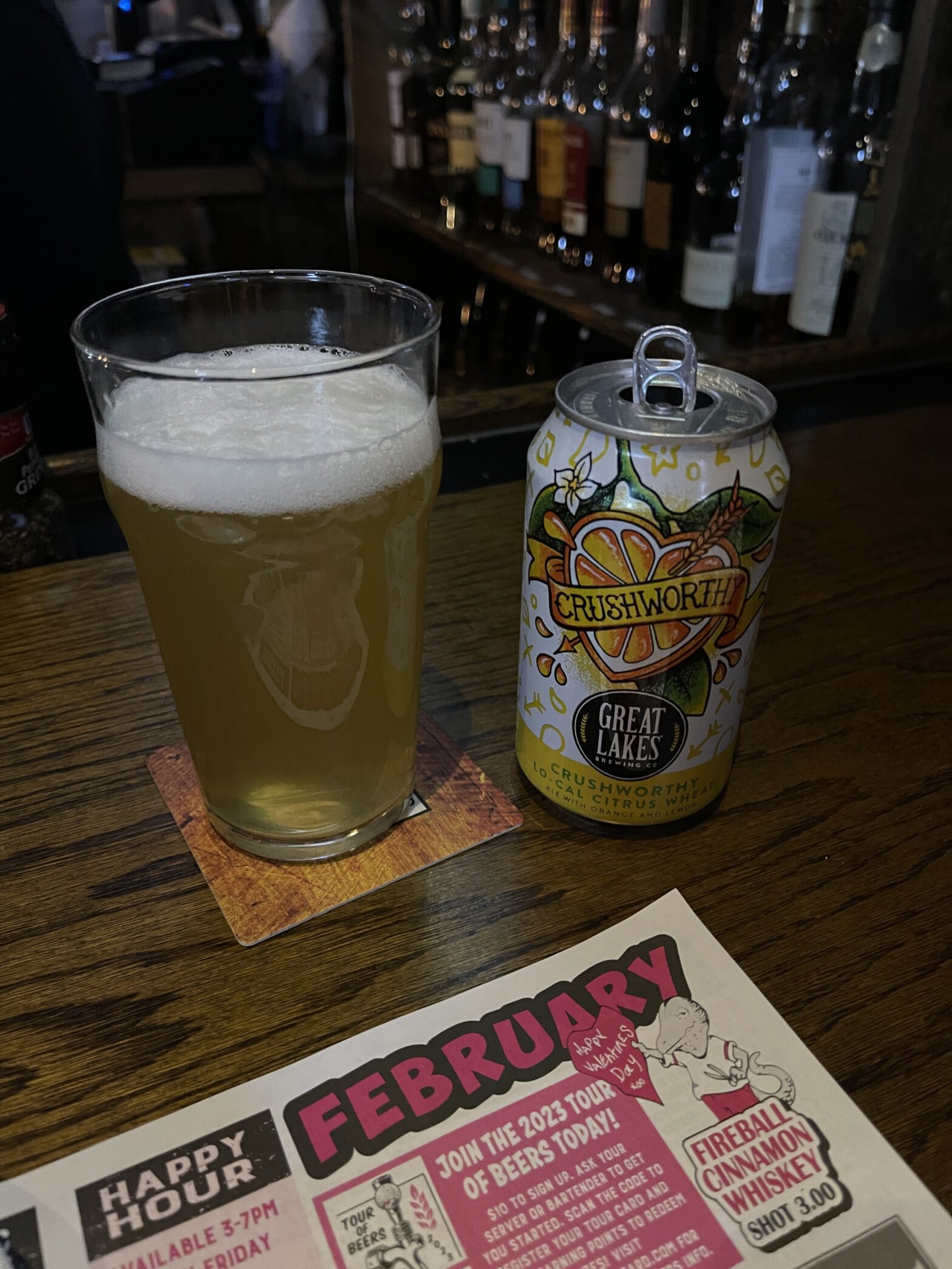 2023 Winking Lizard World Tour Of Beers #7 – Great Lakes Crushworthy American Wheat