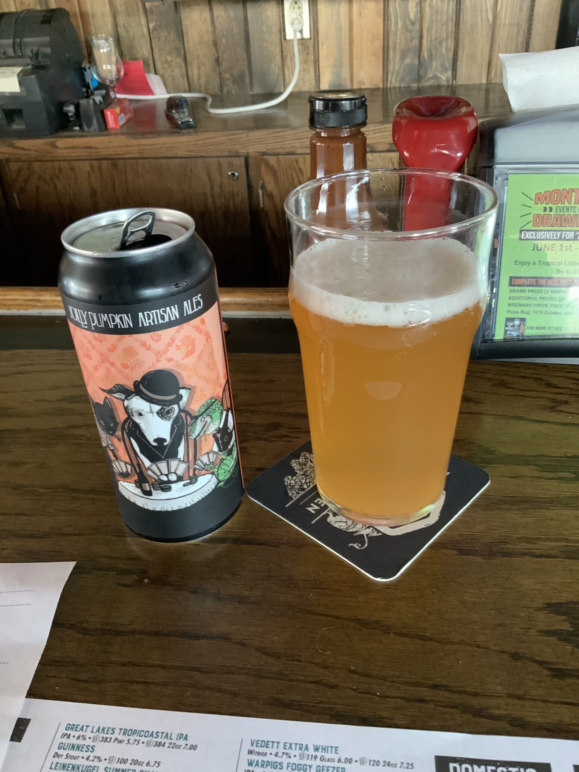 2023 Winking Lizard World Tour Of Beers #39 – Jolly Pumpkin Strawberry Rhubarb Bambic Lambic 16oz Can (407)