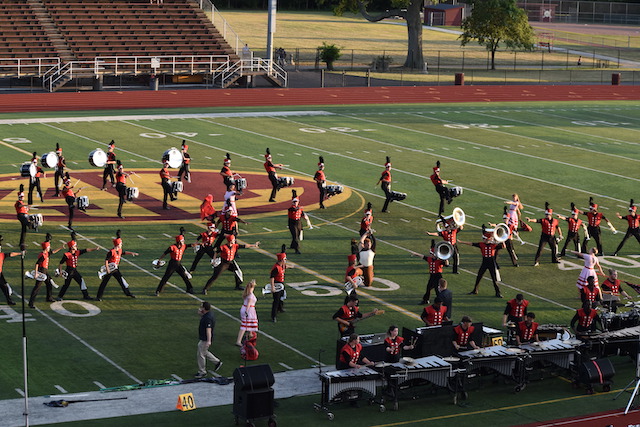 Heat Wave drum and bugle corps performing at the 2019 Shoremen Brass Classic drum corps competition